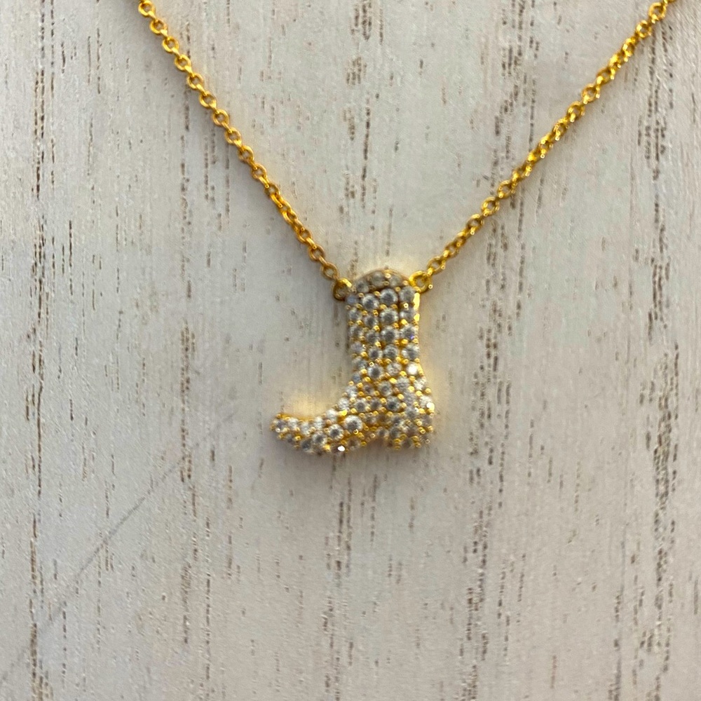Cowboy Boot Charm Necklace